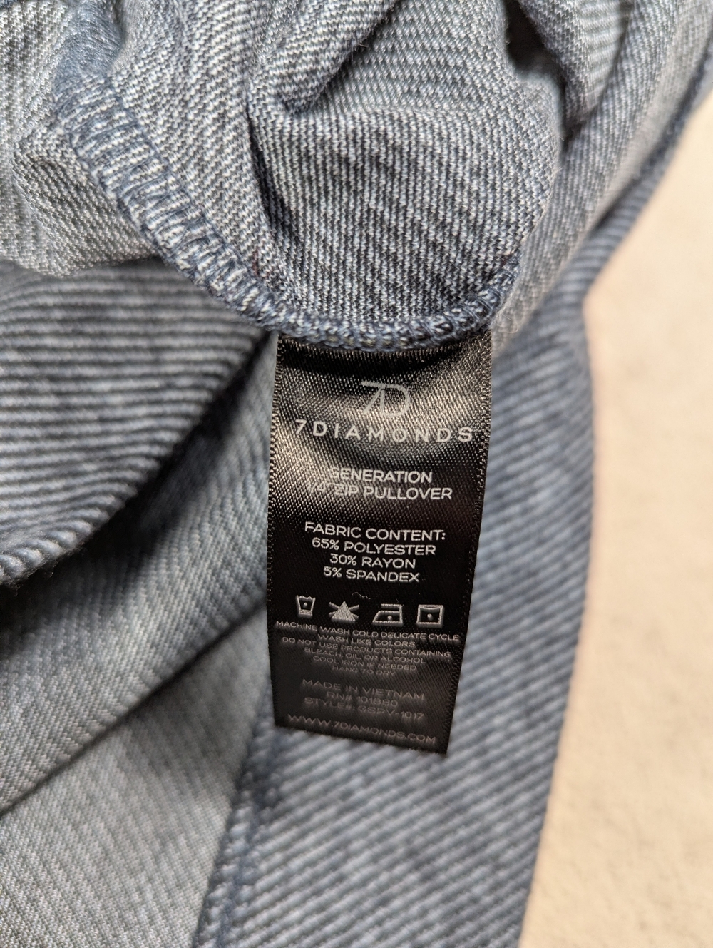 NEW 7 Diamonds Generation 1/4 Zip Pullover Men’s Heathered Navy Size XXL‎ - Picture 6 of 6